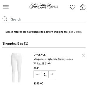 L’agence white skinny jeans
